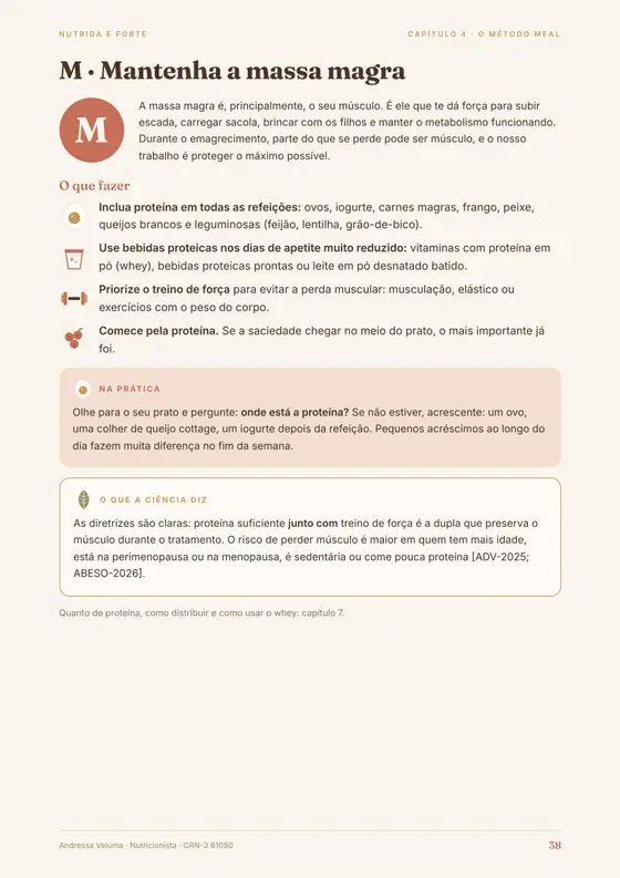 Página do capítulo Método MEAL